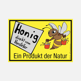 Werbeschild modern Honig direkt vom Hersteller