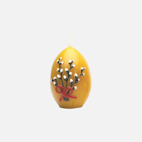 Kerzenform Ei mit Weidenkätzchen