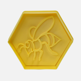 Ausstechform Biene auf Wabe