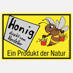 Werbeschild modern "Honig direkt vom Hersteller"