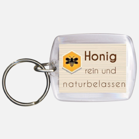 Schlüsselanhänger Plexi "Honig rein und naturbelassen"