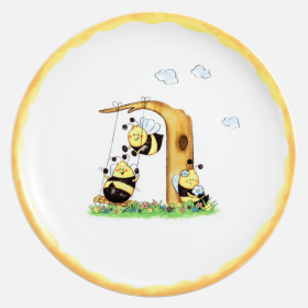 Porzellan Speiseteller "Fleißige Bienen"